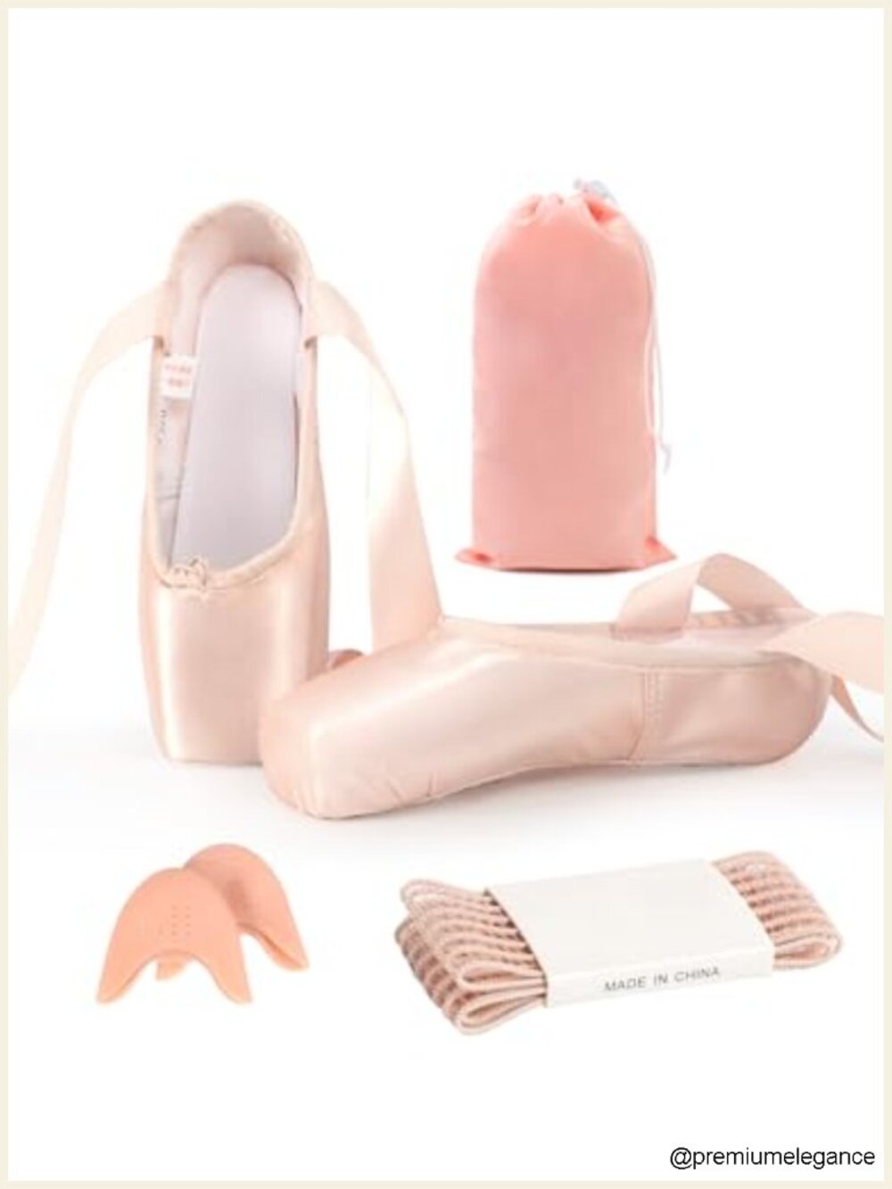 Ballet Pointe Shoes with Toe Pads for Dance